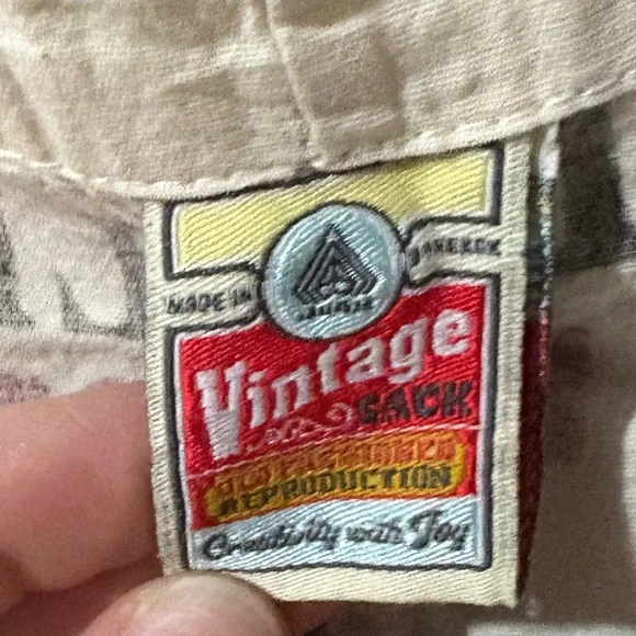 Hippie Flour Sack Overalls Horse and Magnolias Womens L/XL Pink Cream Handmade - Picture 8 of 8